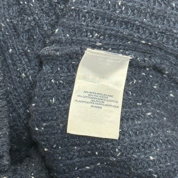 Lands’ End Classic Chunky Knit Wool Blend Button Front Cardigan Size Small - Picture 8 of 9